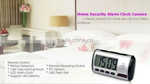 720P Alarm Clock Camera with Remote Control