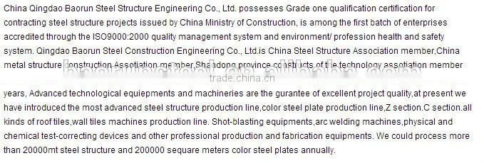 light steel structure factory/shed