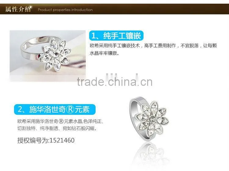 2013 fashionable chunky fashion rings Crystal jewerly 40092