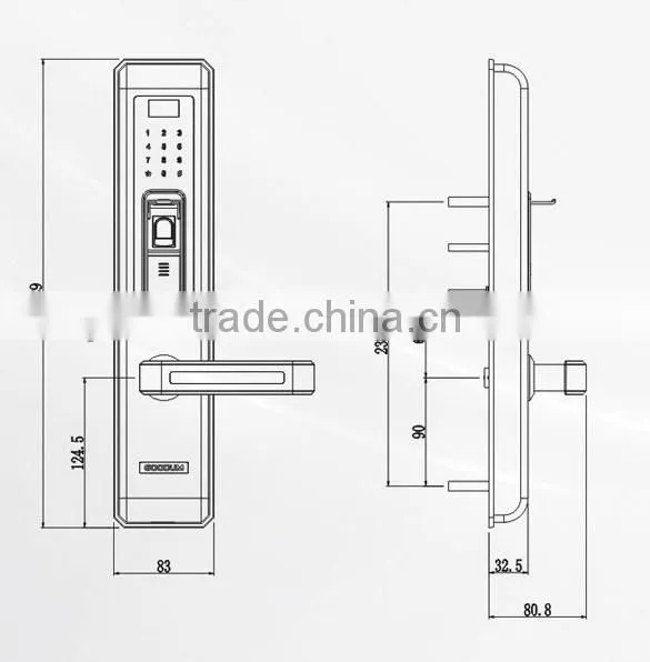 beautiful keypad and password door lock