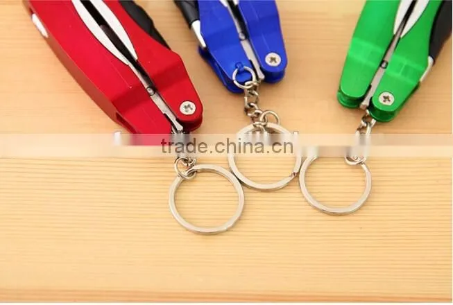 foldable 3 in 1 multifunctional pen with scissors and LED flashlight