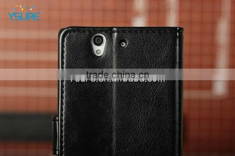 Cute Pink Flip Leather case for Sony Xperia Z L36H