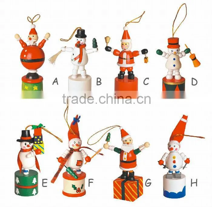 Christmas Gifts Wooden Push Up Toy
