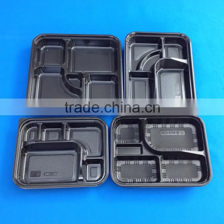 Plastic Disposable Lunch Box with Compartments