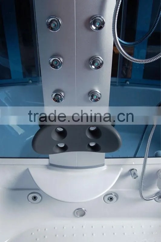 Cheap price aluminum alloy frame glass shower cubicle 6mm tempered glass shower cubicle two pivot doors glass shower cubicle