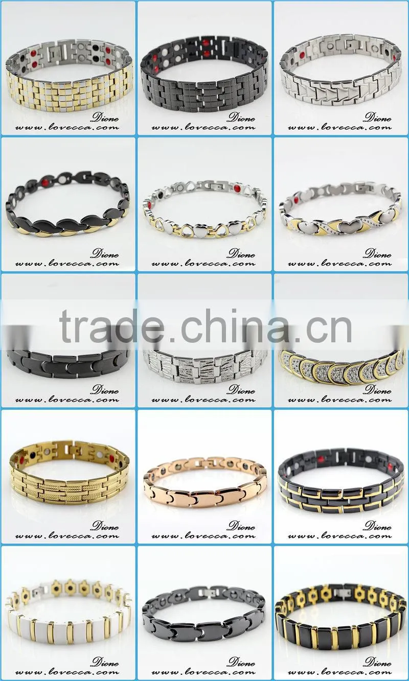 Fashion health jewelry bracelet 4 in 1 bio energy elements tungsten steel bracelet