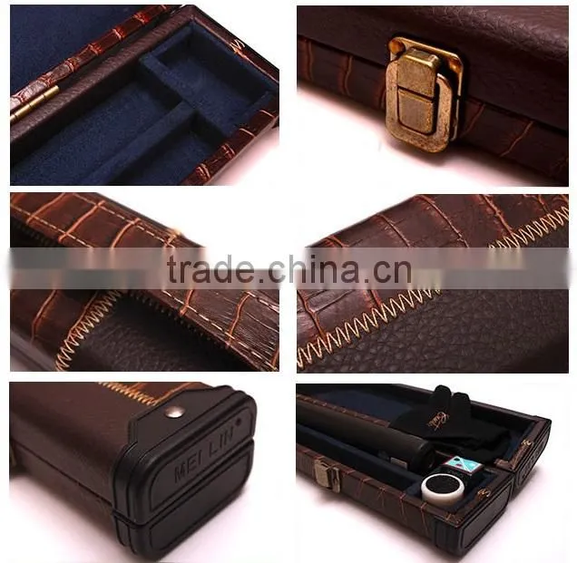 Hot sell one-pc snooker cue case patchwork leather billiard pool cue case cue bag
