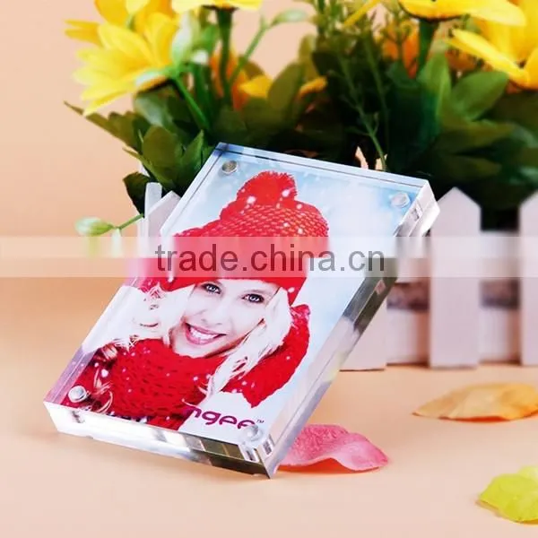 clear acrylic magnet photo picture frame