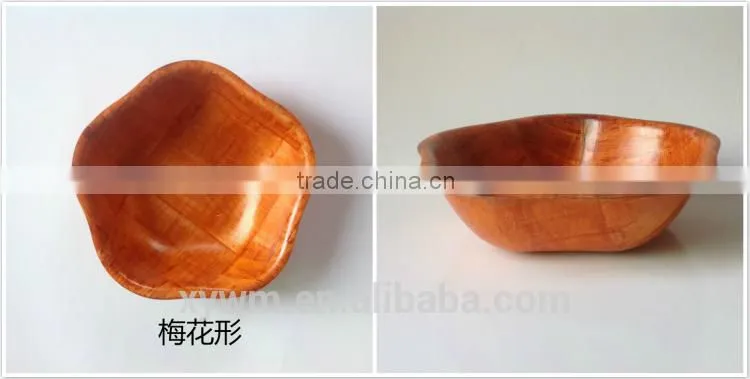 American Woven Woodenware Round Shape Salad Bowl
