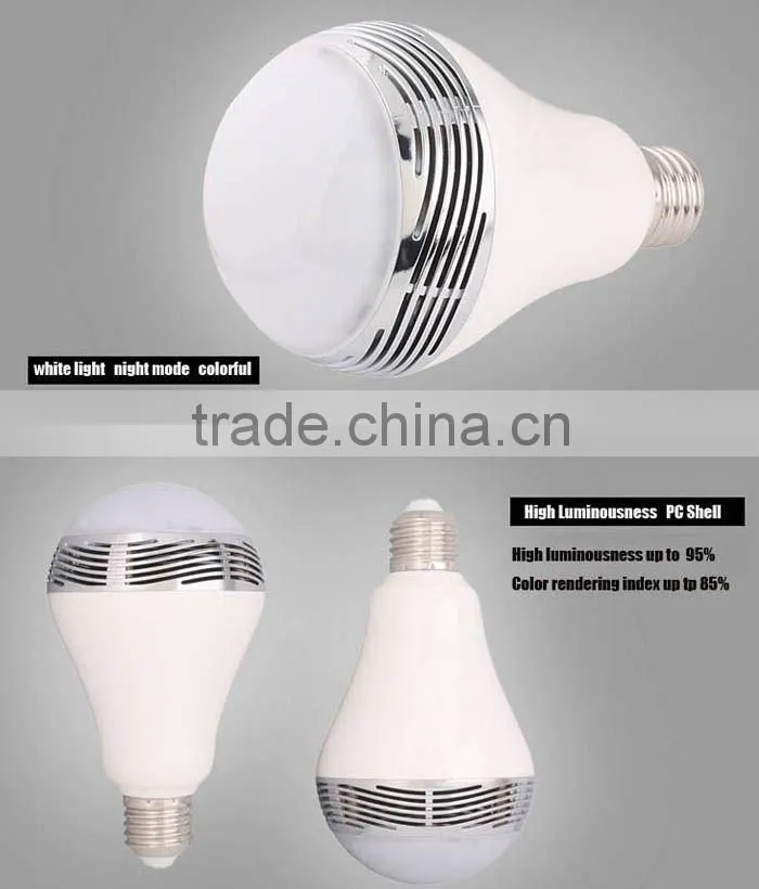 Full color spectrum LED Bulb bluetooth speaker with App system