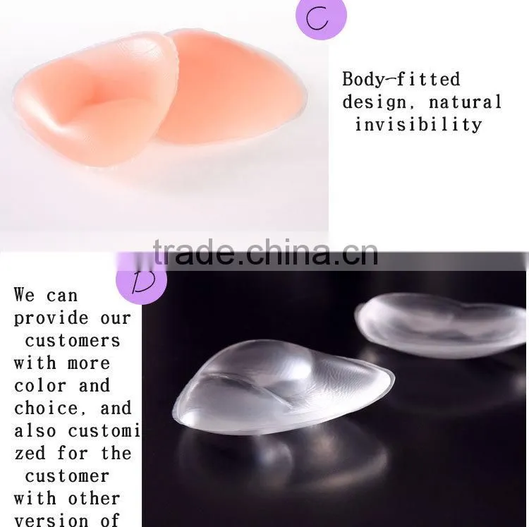 ladies clear silicone breast pads ,silicone artificial fake breast pads