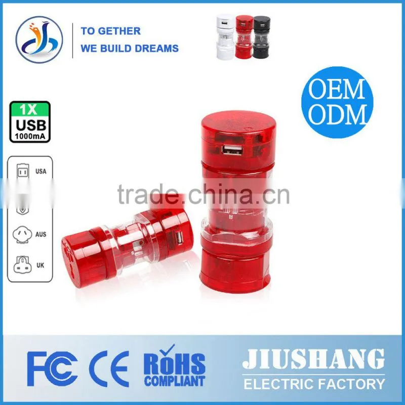 DGJIUSHANG manufacturing Through the CE FCC ROHS certification Approval Top Selling Special International Travel Adaptor