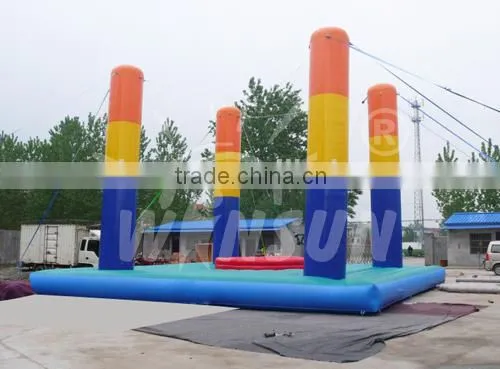 Hot sale adult PVC inflatable bungee jump used inflatable sports arena
