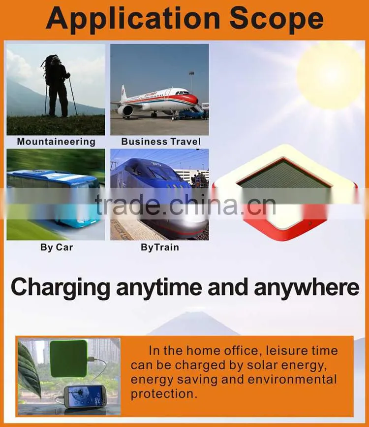 2015 gift CE FCC ROHS approved solar battery charger/paly solar power bank/outdoor mobile phone charger