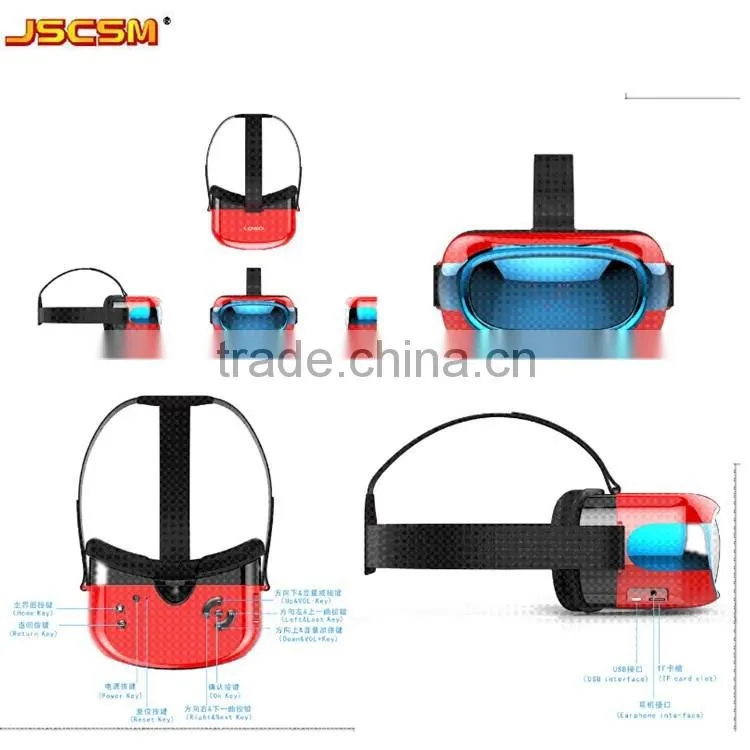 Hot sale headset 3d glass VR BOX with android 5 system