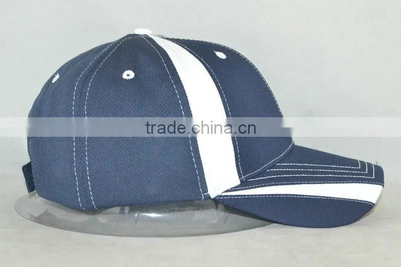 Half dry fit half cotton cap popular model design navy&white cap