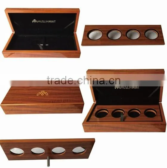 Wood Coin Presentation Cases and Display Boxes