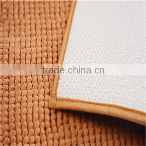 folding short pile chenille yarn microfiber carpet