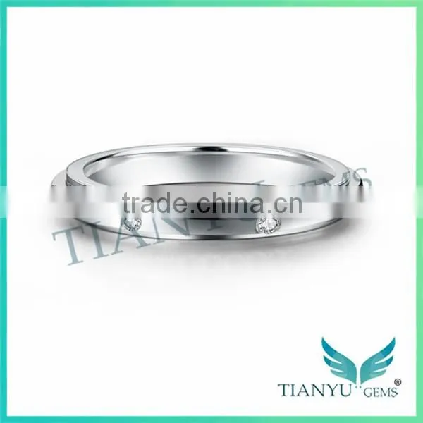 Artificial Gemstone for Jewelry Moissanite Diamond Wedding Ring 925 Sliver Finger Ring