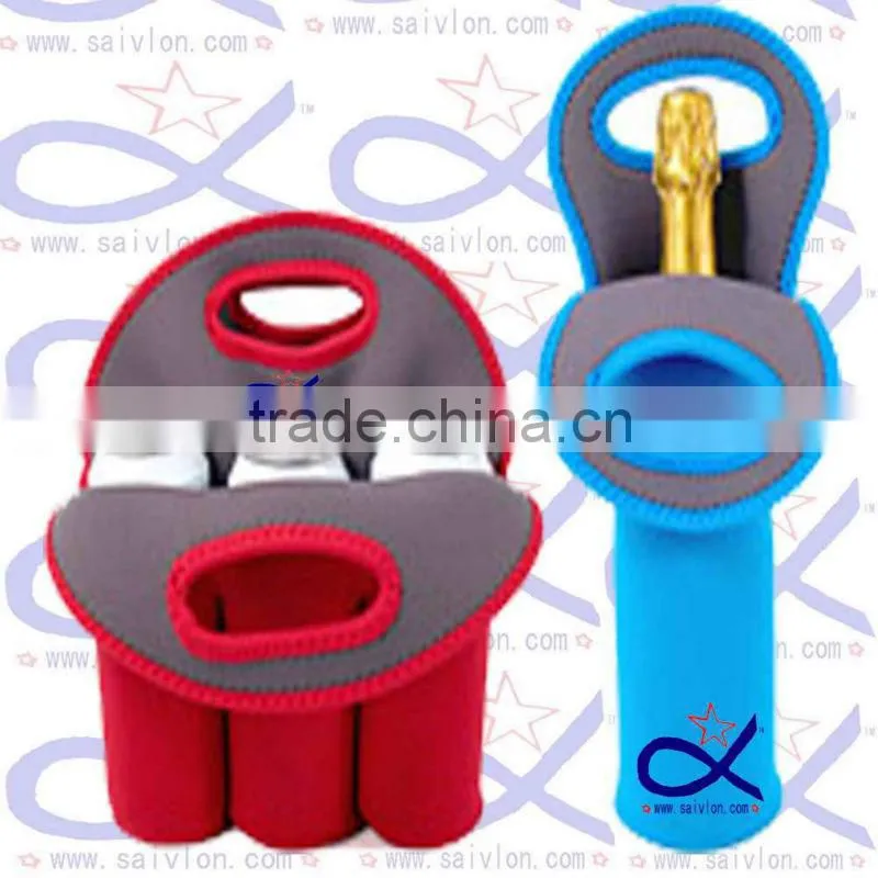 Eco-friendly Customize Neoprene pack bottle wine/beer tote/ cooler bag/holder/sleeves