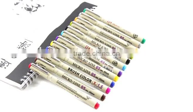 Factory wholesale Micro pen water base ink colorful