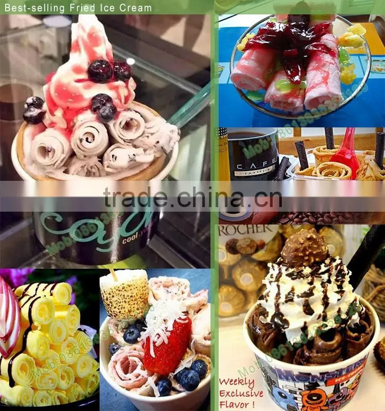 Machine Manufacturer Fried Ice Cream Cart machine fried yoghourt machine