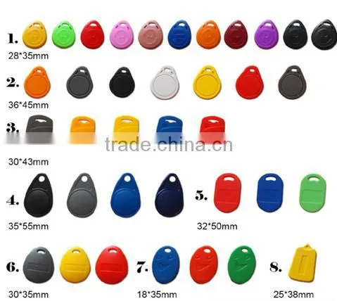 Waterproof Logo Embossing MIFARE Classic 1K Smart leather Keyfob