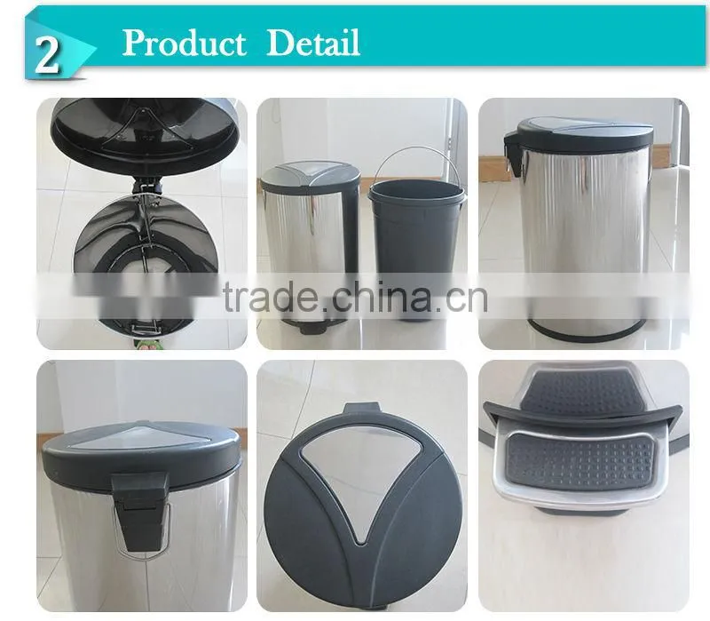 2014Hot sale dustbin plastic cover dust bin wastepaper basket (DSUN)