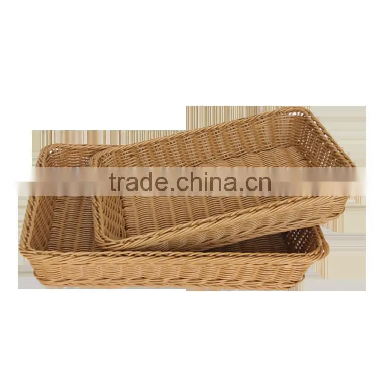 Functional durable rattan woven vegetable store equipment fruit basket