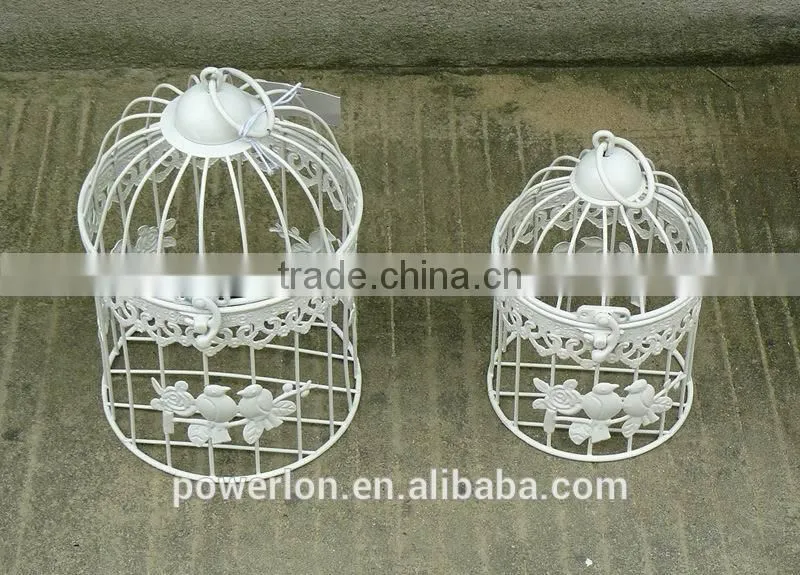 Round Birdcage Creamy White Wedding Honeymoon Post Box Card Holder