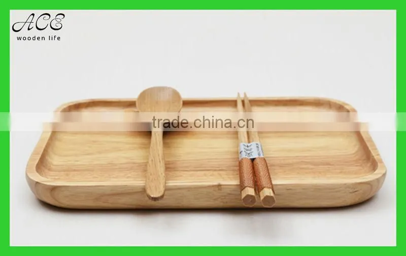 Wood tray Rectangle wooden serving tray Wood plate