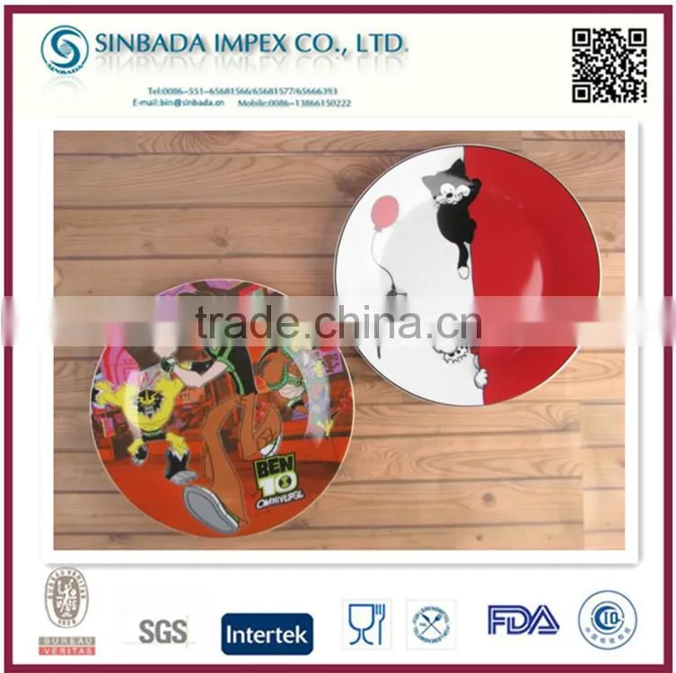 porcelain type plates as party decoration christmas