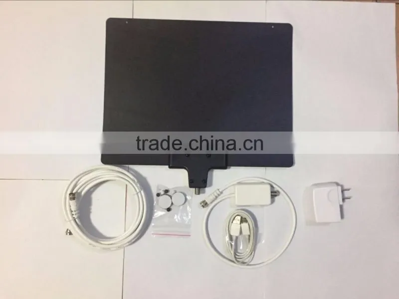 Latest Digital Indoor Tv Antenna Flat Digital HD TV Atenna UIitra-thin 50 Miles Range HD High Gain Flat Antenna Amplified