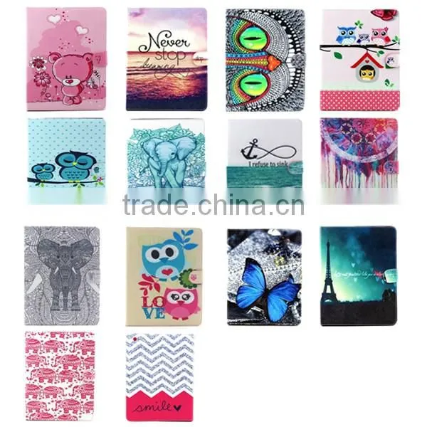 Accept Custom Painting PU Leather Colorful Case For Samsung T530