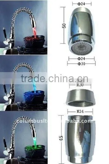 RGB LED kitchen water faucet