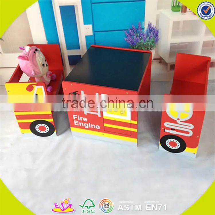 Wholesale beautiful wooden study table chairs,colorful kids wooden study table chairs,top sale study table chairs W08G143