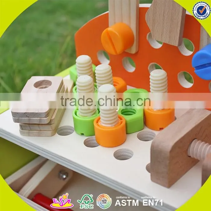 2017 New design kids wooden toy tool bench best design children wooden toy tool bench diy baby wooden toy tool bench W03D030