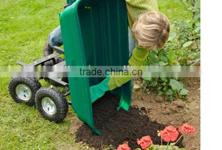 Four Wheel TC2145 Cheap Poly Garden Dump Cart Supplier