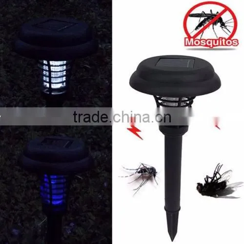 Garden Solar Power LED Mosquito Killer Lamp Yard Plastic Waterproof Lawn Light