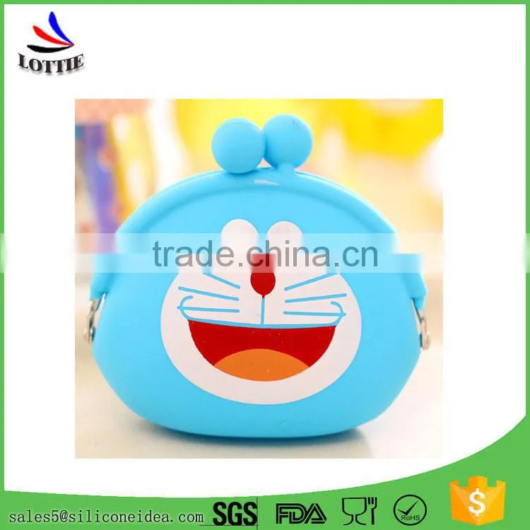 Promotional cartoon shape coin purse wallet Lovely silicon coin bag/silicone coin case