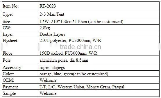 Fun Camp Tent Polyester Outdoor Camping Tent