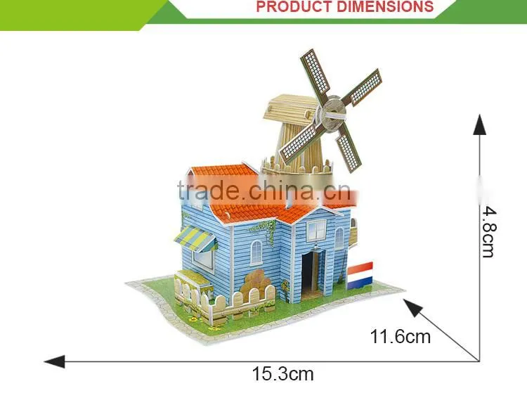 Hot selling 3d holland pasture name puzzle for kids