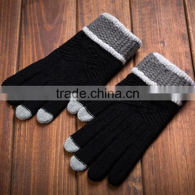 hight quality newgift touch screen glove Customized Knitted Winter Touch Screen Glove
