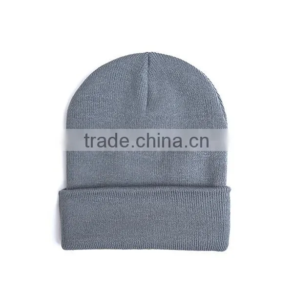 Blank pattern woolen knitted hat