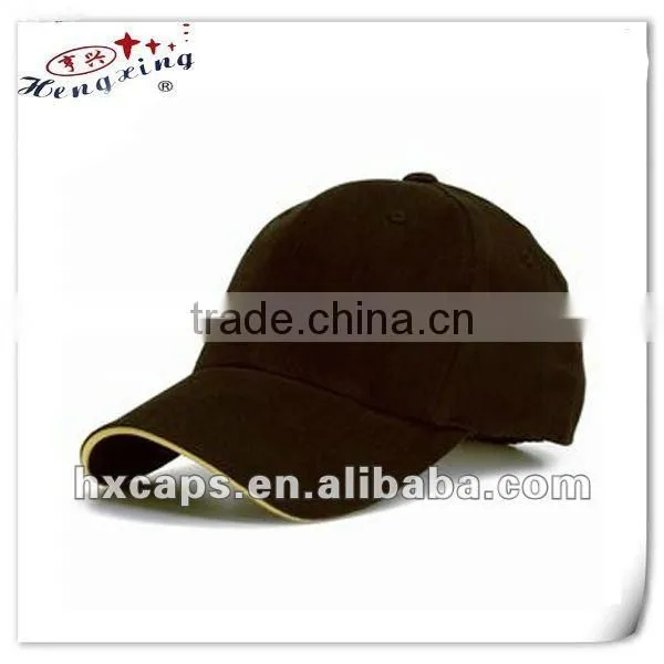 100% cotton custom snapback black baseball cap
