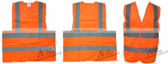 High visibility reflective safety vest for security protection