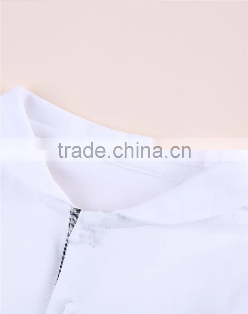 Boys Gender Knitting,Plain Dyed Children Polo t shirt the sleeves with lace