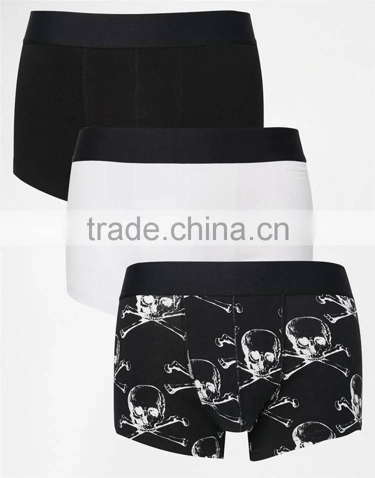 Halloween 3 Pack Custom Mens Boxer Shorts With Skull Print