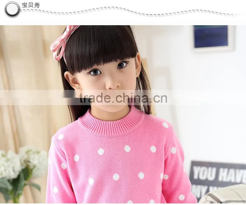 2016 latest design children's sweater hand made wool sweaters for children