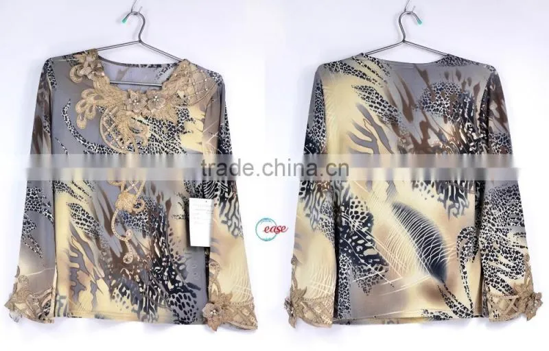 wholesale lady blouse latest fashion lace blouse design for woman free dropshipping